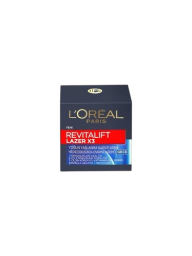 کرم شب ضد چروک لورآل پاریس Revitalift Laser X3